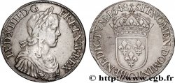 LOUIS XIV LE GRAND OU LE ROI SOLEIL Écu, portrait à la mèche longue 1648 Poitiers