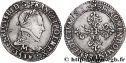 HENRI III Demi-franc au col plat 1586 Toulouse TTB+/SUP