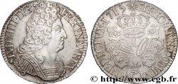 LOUIS XIV LE GRAND OU LE ROI SOLEIL Écu aux trois couronnes 1715 Bayonne TTB+
