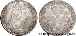 LOUIS XIV LE GRAND OU LE ROI SOLEIL Écu aux trois couronnes 1710 Montpellier