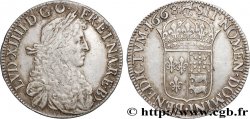 LOUIS XIV  THE SUN KING  Écu de Béarn, portrait apollinien 1668 Pau MBC/MBC+