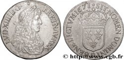 LOUIS XIV LE GRAND OU LE ROI SOLEIL Écu, portrait apollinien 1671 Rennes