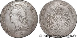 LOUIS XV DIT LE BIEN AIMÉ Écu aux branches d’olivier, buste lauré 1772 Paris