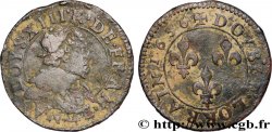 LOUIS XIII LE JUSTE Double lorrain, type 9 1636 Stenay