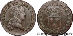 LOUIS XV DIT LE BIEN AIMÉ Sol au buste enfantin, fauté avec XX 1720 Reims TTB+