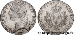 LOUIS XV THE BELOVED Écu aux branches d’olivier, tête ceinte d’un bandeau 1764 Lyon