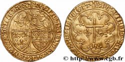 HENRY VI DE LANCASTRE - ROI DE FRANCE (1422-1453) - ROI D ANGLETERRE (1422-1461) et (1470-1471) Salut d or s.m. Saint-Lô TTB+