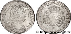 LOUIS XIV  THE SUN KING  Écu aux trois couronnes 1709 Poitiers