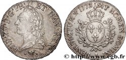 LOUIS XV THE BELOVED Écu aux branches d’olivier, buste lauré 1773 Bayonne