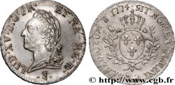 LOUIS XV THE BELOVED Écu aux branches d’olivier, buste lauré 1774 Pau