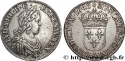 LOUIS XIV LE GRAND OU LE ROI SOLEIL Écu, portrait à la mèche courte 1643 Paris, Monnaie de Matignon