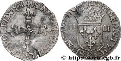 HENRI III Quart d écu, croix de face 1585 Saint-Lô