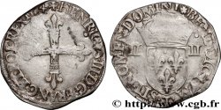 HENRI III Quart d écu, croix de face 1584 Nantes