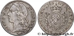LOUIS XV DIT LE BIEN AIMÉ Dixième d écu aux branches d’olivier, tête ceinte d’un bandeau 1743 Paris