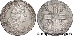 LOUIS XIV LE GRAND OU LE ROI SOLEIL Quart d écu aux huit L, 1er type 1691 Paris