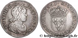 LOUIS XIV  THE SUN KING  Quart d écu, portrait à la mèche courte 1645 Lyon