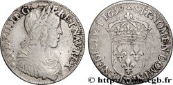 LOUIS XIV LE GRAND OU LE ROI SOLEIL Demi-écu, portrait à la mèche longue 1658 Rennes
