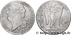 LOUIS XVI (MONARQUE CONSTITUTIONNEL)  Écu dit  au génie , type FRANÇOIS 1793 Bordeaux