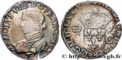 HENRI III. MONNAYAGE AU NOM DE CHARLES IX Teston, 2e type 1575 (MDLXXV) Nantes