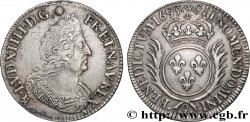 LOUIS XIV LE GRAND OU LE ROI SOLEIL Demi-écu aux palmes 1693 Rennes TTB