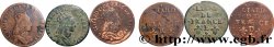 LOUIS XIV LE GRAND OU LE ROI SOLEIL Liard de cuivre “à la tête couronnée”, lot de 3 ex. n.d. Ateliers divers