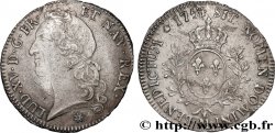 LOUIS XV THE BELOVED Écu aux branches d’olivier, tête ceinte d’un bandeau 1754 Toulouse
