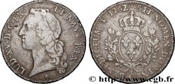 LOUIS XV THE BELOVED Écu aux branches d’olivier, tête ceinte d’un bandeau 1762 Caen