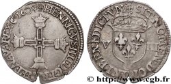 HENRI IV LE GRAND Huitième d écu, croix batonnée et couronnée de face 1604 Saint-Lô