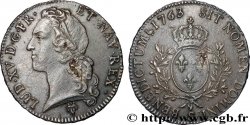LOUIS XV  THE WELL-BELOVED  Écu aux branches d’olivier, tête ceinte d’un bandeau 1763 Reims MBC