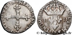 HENRI III Quart d écu, croix de face 1589 Rennes