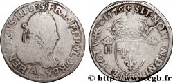 HENRI III Teston, 3e type, col gaufré 1576 Paris