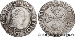 HENRY III Quart de franc au col plat 1587 Rennes BC+/MBC
