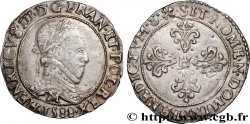 HENRY III Demi-franc au col plat 1588 Toulouse EBC