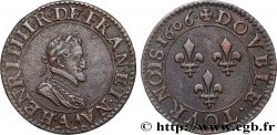 HENRY IV Double tournois 1606 Paris, Moulin des Étuves MBC+/EBC