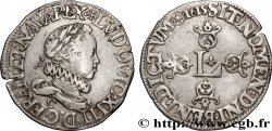 LOUIS XIII  Demi-franc au grand buste lauré et au col fraisé 1615 Saint-Lô MBC+