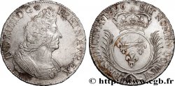 LOUIS XIV LE GRAND OU LE ROI SOLEIL Écu aux palmes 1696 Paris TTB