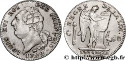 LOUIS XVI (MONARQUE CONSTITUTIONNEL)  Écu dit  au génie , type FRANÇOIS 1792 Rouen TTB+