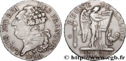 LOUIS XVI (MONARQUE CONSTITUTIONNEL)  Demi-écu dit &nbsp;au génie&nbsp;, légende FRANÇOIS 1792 Montpellier TTB+