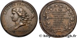 REVOLUTION COINAGE Essai de Galle à la liberté de poids lourd 1792 (MDCCXCII) Lyon MBC+