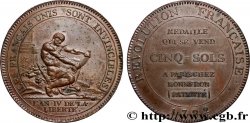 CONFIANCE (MONNAIES DE...) Monneron de 5 sols à l Hercule 1792  SUP