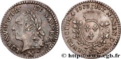 LOUIS XV DIT LE BIEN AIMÉ Vingtième d écu aux branches d’olivier, buste lauré 1773 Bayonne
