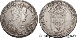 LOUIS XIV  THE SUN KING  Demi-écu, portrait à la mèche longue 1650 La Rochelle