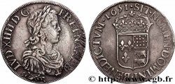 LOUIS XIV  THE SUN KING  Écu de Béarn, portrait à la mèche longue 1651 Pau