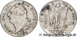 LOUIS XVI (MONARQUE CONSTITUTIONNEL)  Écu dit  au génie , type FRANÇOIS 1792 Rouen TTB