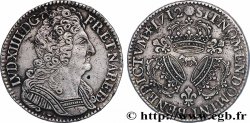 LOUIS XIV LE GRAND OU LE ROI SOLEIL Demi-écu aux trois couronnes 1712 Pau