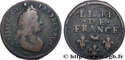 LOUIS XIV LE GRAND OU LE ROI SOLEIL Liard, 3e type, buste âgé 1697 Pau TB/TB+