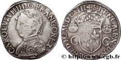 CHARLES IX Teston, 2e type 1563 La Rochelle
