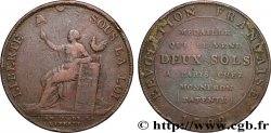 REVOLUTION COINAGE / CONFIANCE (MONNAIES DE…) Monneron de 2 sols à la Liberté 1791 Birmingham, Soho