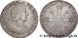 LOUIS XIV LE GRAND OU LE ROI SOLEIL Écu aux huit L, 2e type 1708 Bordeaux TTB/TTB+
