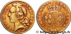 LOUIS XV THE BELOVED Demi-louis d’or aux écus ovales, tête ceinte d’un bandeau 1751 Paris